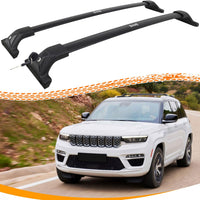 300 LBS Lockable Roof Rack Cross Bars for 2021-2025 Jeep Grand Cherokee L 3-Row and 2022-2025 Jeep Grand Cherokee 2-Row - Hidden Screws & Low Wind Noise Aluminum Cargo Carrier