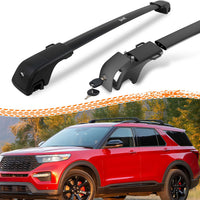 330LBS Lockable Roof Rack Cross Bars for Ford Explorer 2020-2025, 2-Hole 2-Screw Mounting & Custom Fit Design